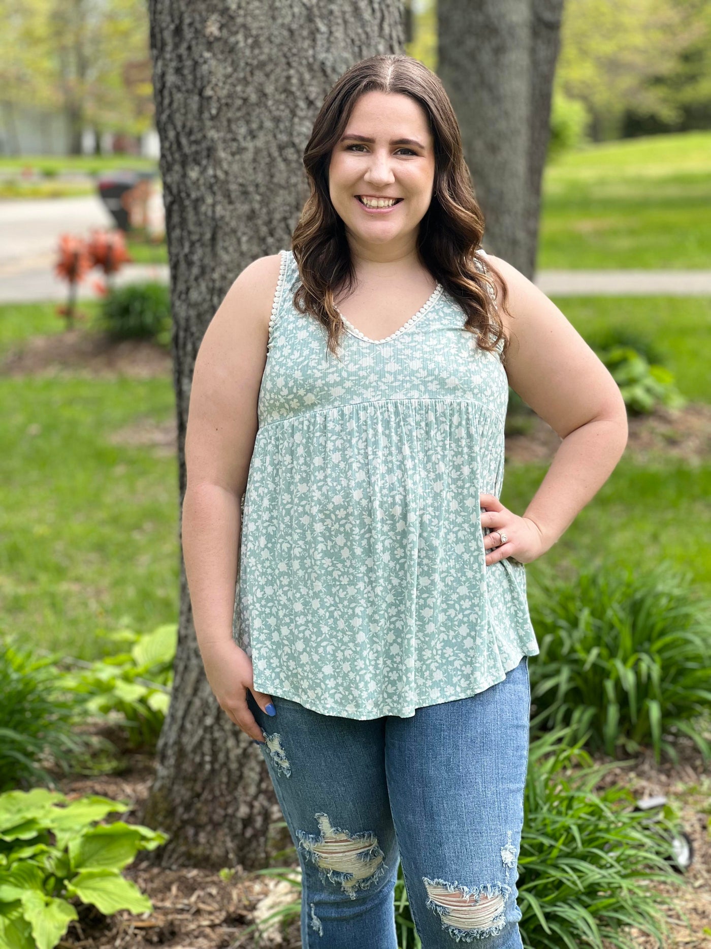 Babydoll floral top