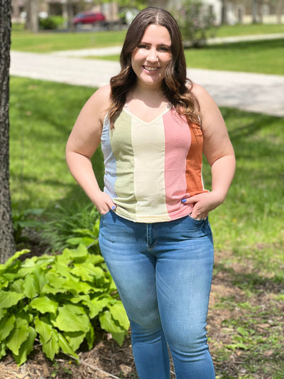 Color block tank