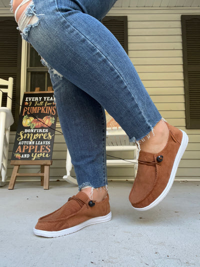 Cognac Corduroy Kayak Shoe