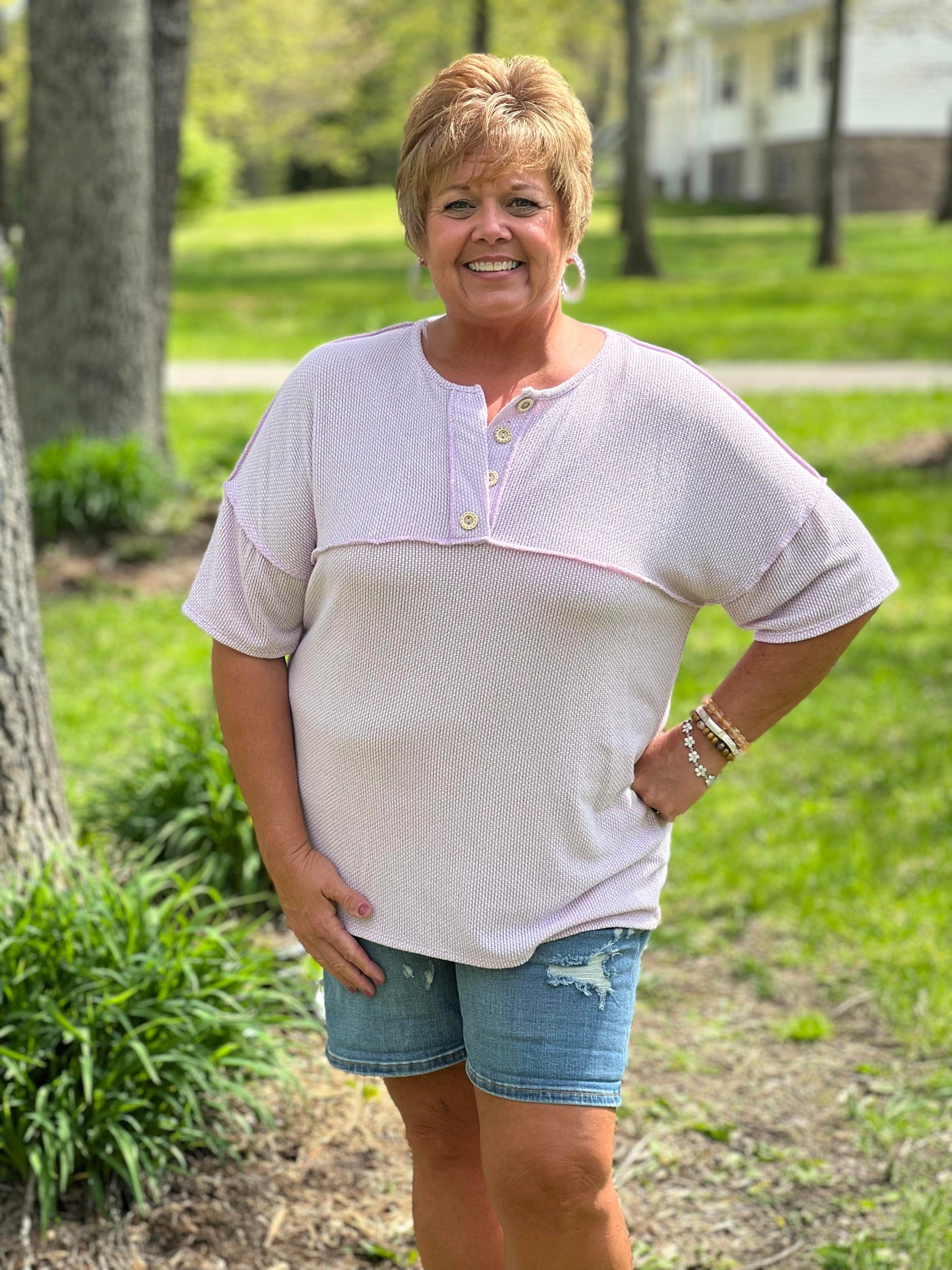 Lilac textured top