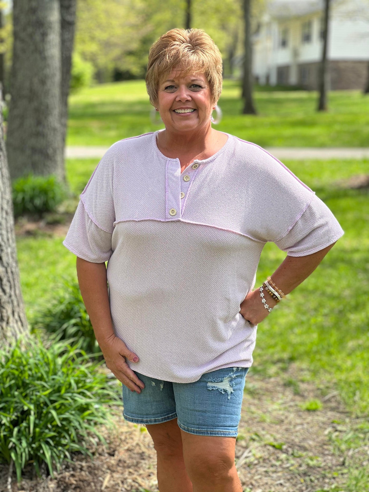 Lilac textured top