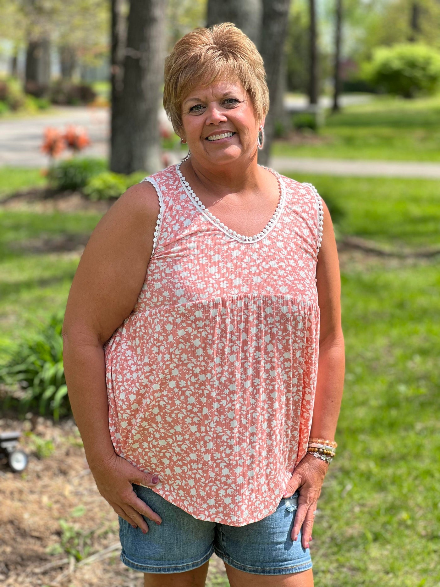 Babydoll floral top